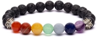 Chakra armband Lavasteen