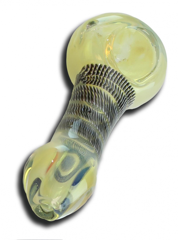 Glazen handpijpje Spiral - met kickhole