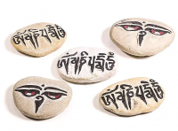 Tibetaanse Mani steen - Boeddha's ogen
