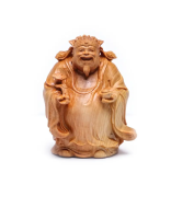 Lachende Boeddha - Hotei - hout