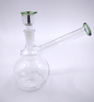 Glazen Bong - Green touch - 14cm.