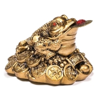 Feng Shui kikker goud