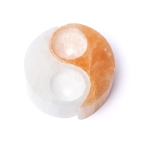 Seleniet theelichthouder Yin Yang