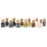 12 edelsteen geschenkflesjes