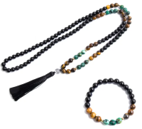Mala - 108 kralen onyx tijgeroog