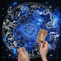 Tarotkleed - Zodiac blauw