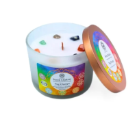 Edelsteenkaars - 7 Chakra's - Nag Champa