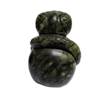 Serpentijn Schedel met Slang