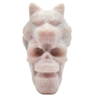 Schedel met Wolf Rozenkwarts