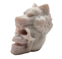 Schedel met Wolf Rozenkwarts