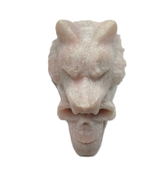 Schedel met Wolf Rozenkwarts