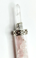 Healing Wand Rozenkwarts met Seleniet Punt