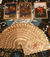 Ros&eacute; goud Folie Tarot Kaartenset &ndash; Zon en Maan