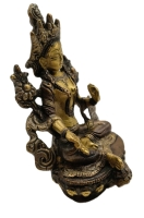 Witte Tara Messing Beeld 14cm.