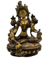 Witte Tara Messing Beeld 14cm.