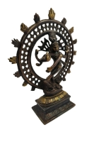 Dansende Shiva Messing  22cm.
