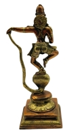 Naga Krishna 21cm. Koperen beeld