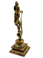 Naga Krishna 21cm. Koperen beeld