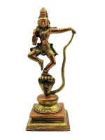 Naga Krishna 21cm. Koperen beeld