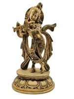 Krishna met Fluit Messing 30cm.