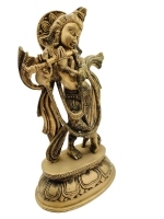 Krishna met Fluit Messing 30cm.