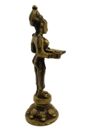 Lakshmi Godin van Welvaart - Messing beeld 14cm.