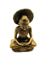 Boeddha met Aura - Messing 12cm.