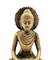 Boeddha met Aura - Messing 12cm.