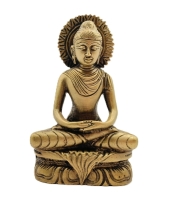 Boeddha met Aura - Messing 12cm.