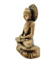 Boeddha met Aura - Messing 12cm.