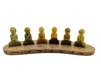 Speksteen wierookhouder 6 Boeddha's