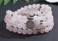 Mala - 108 kralen ketting rozenkwarts