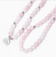 Mala - 108 kralen ketting rozenkwarts