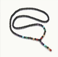 Mala - 108 kralen ketting Lavasteen