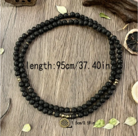 Mala - 108 kralen meditatieketting Lavasteen