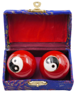 Meridiaankogels Yin Yang Rood 3.5 cm