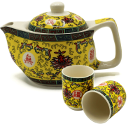Kruidentheepot met 2 kopjes