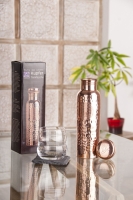 Koperen fles Levensbloem 650ml.
